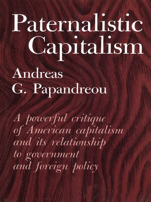 cover image of Paternalistic Capitalism